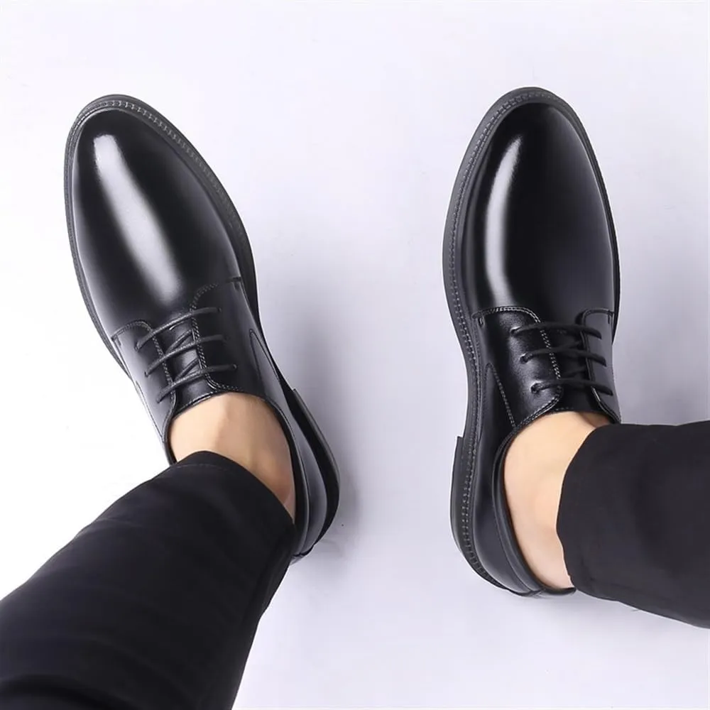 Formal Shoes Dress Oxford for Mes Classic Lace-up Formal Tuxedo Shoes Patent Leather Height Increase Men Dress Shoes Formal Elevator Business Lift Shoes Bright Upper