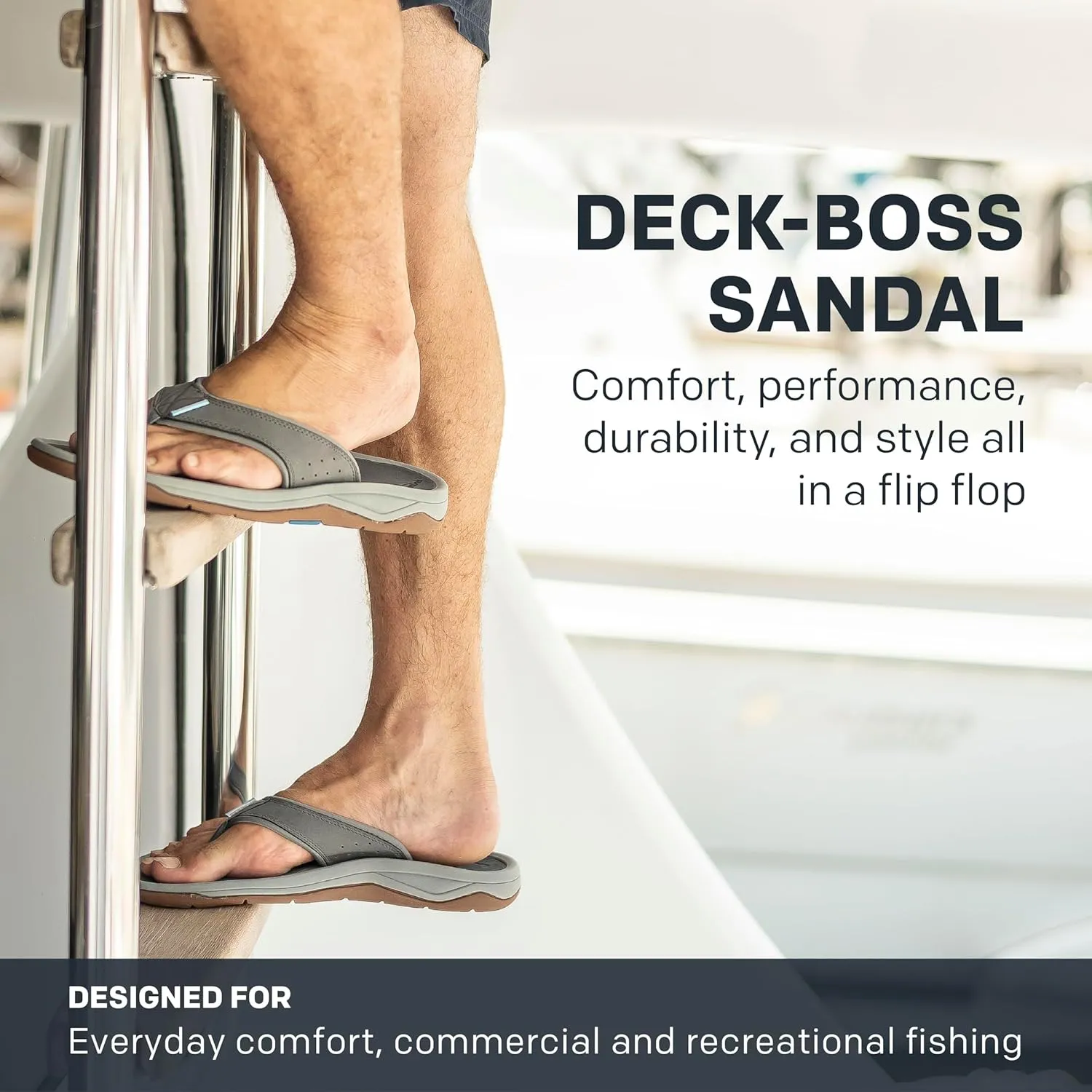 Grundns Mens DECK-BOSS Sandal | Durable, Supportive