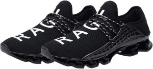 Happyyami Sports Shoes for Men Breathable Gym Shoes Blade Sneakers Shock-absorbing Casual Shoes for Outdoor (Black, 5.5US)