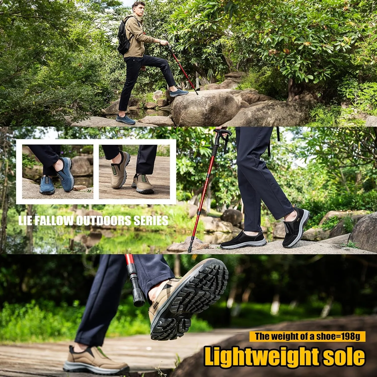 Hiking Shoes for Men and Women,Non-Slip Wear-resistants Rubber Sole Supportive Ankle Breathable and Waterproof Mountain Hiking Shoes Suitable for Multiple Terrains