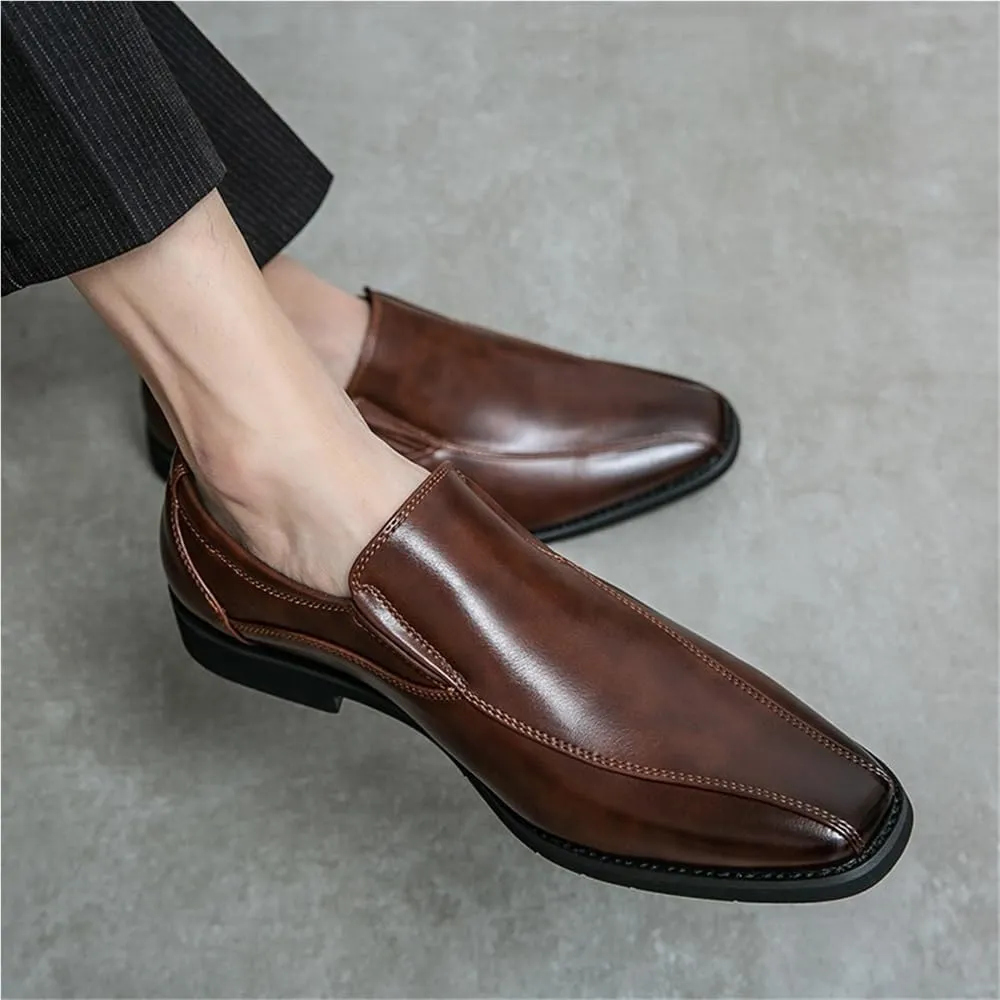Italian Luxury Classic Business Pointed Toe Leather Shoes Men's Luxury Dress Shoes Elegant Wedding Prom Non Slip Oxford Comfortable Fashion Stylish Genuine Leather