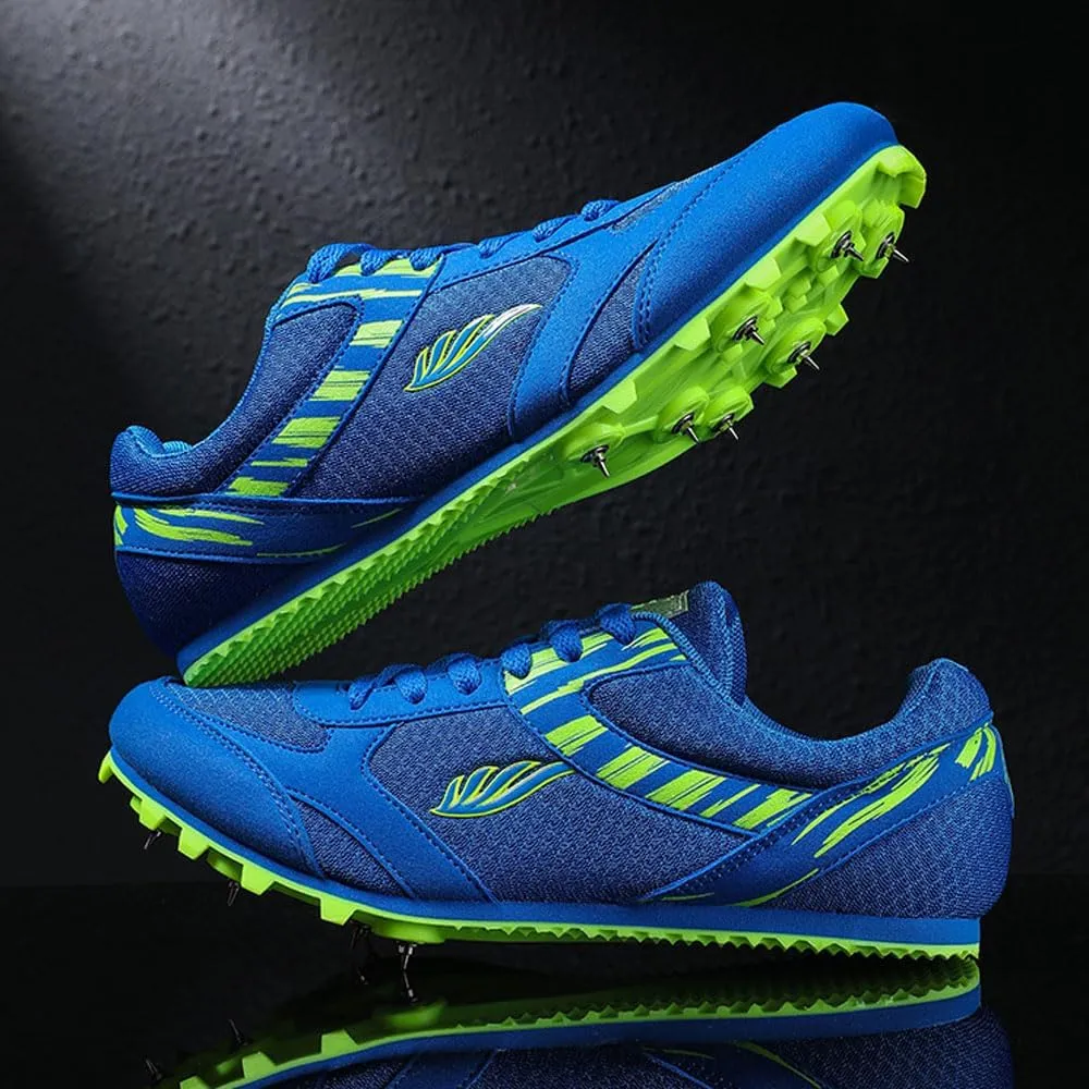 Kids Adult Sprint Spikes Shoes Athletic Spikes Shoes 7 Nails Breathable anti-slip Running Trainers Mesh Lightweight Buffer Unisex for Men, Track & Field, Racing Integrated Balancing Technique,32-46 EU