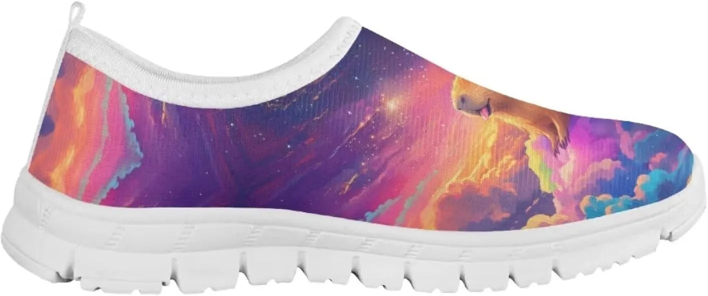 Kids Athletic Shoes Cute Girls Slip On Tennis Shoes Comfy Boys Casual Shoes