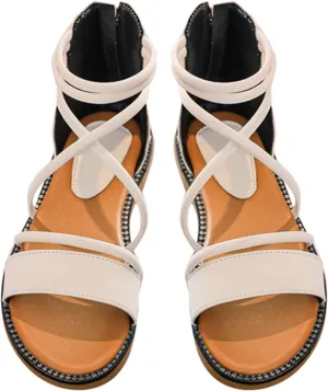 Kids Little Girls Wedge Flatform Toddler Open Toe Gladiator Strappy Sandal Low Heels Shoe With Zipper