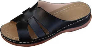 Ladies Arch Support Slides Summer Dressy Comfort Sandals for Women Slip on Flats Outdoor Beach Shoes Slippers