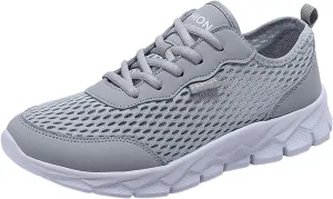 Lightweight Diabetic Shoes for Men Breathable and Light Outdoor Comfy Walking Shoe Casual Elderly Lace Up Shoes