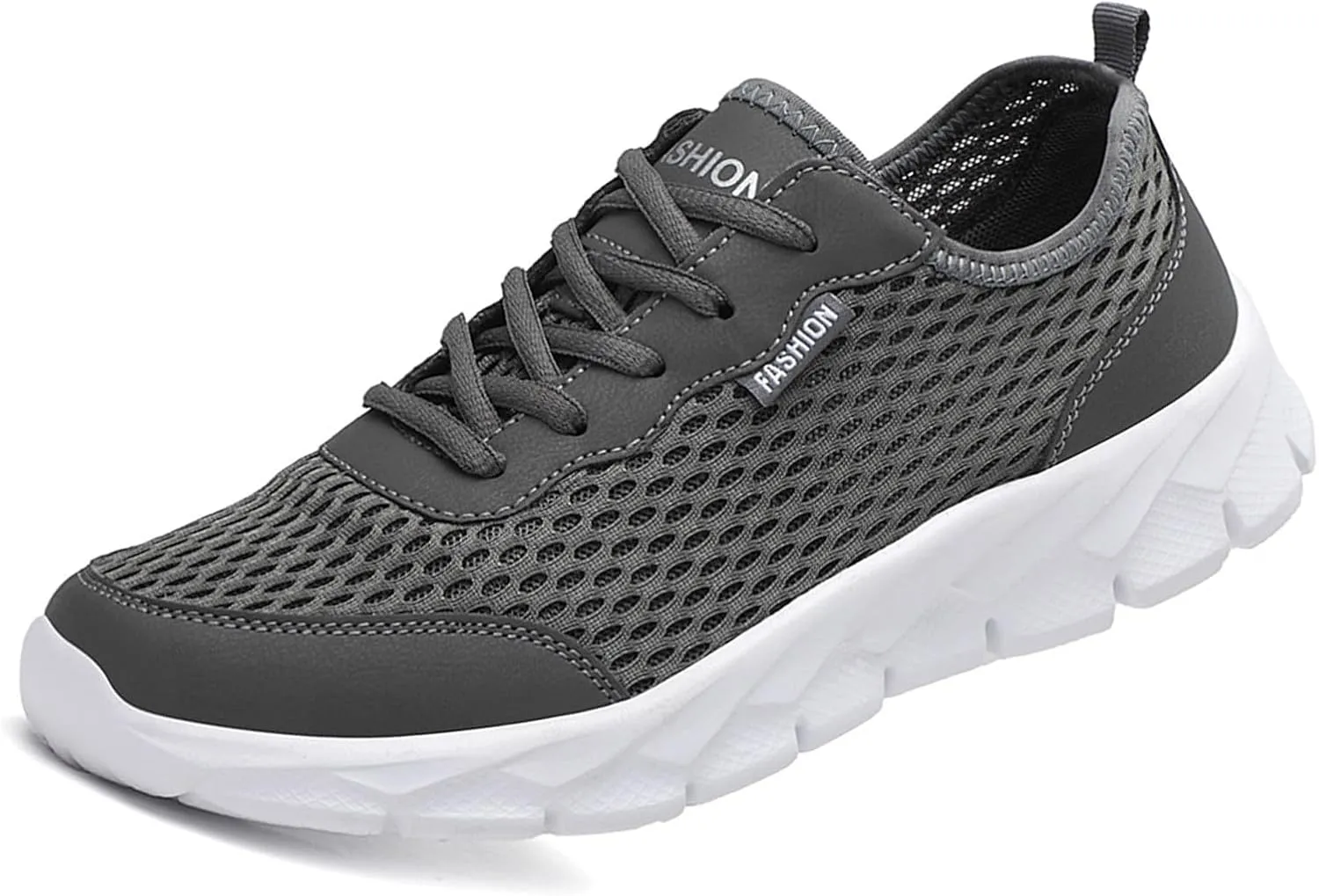 Lightweight Diabetic Shoes for Men Breathable and Light Outdoor Comfy Walking Shoe Casual Elderly Lace Up Shoes