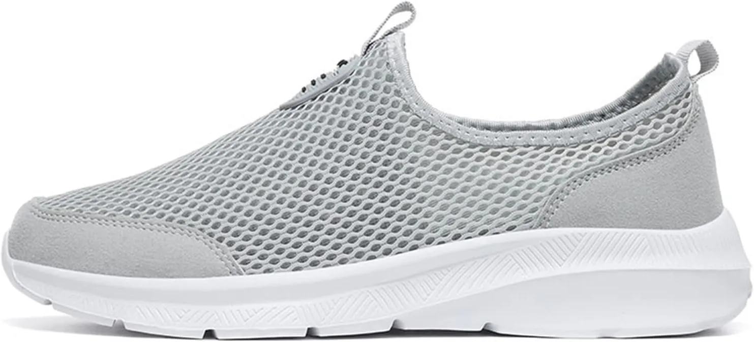 Lightweight Diabetic Shoes for Men Breathable and Light Outdoor Comfy Walking Shoe Soft Flat Soled Elderly Shoes