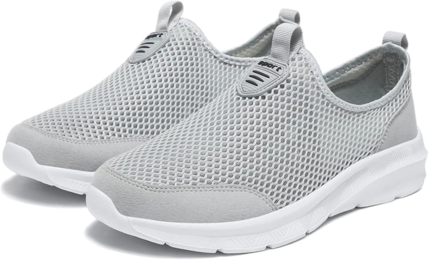 Lightweight Diabetic Shoes for Men Breathable and Light Outdoor Comfy Walking Shoe Soft Flat Soled Elderly Shoes