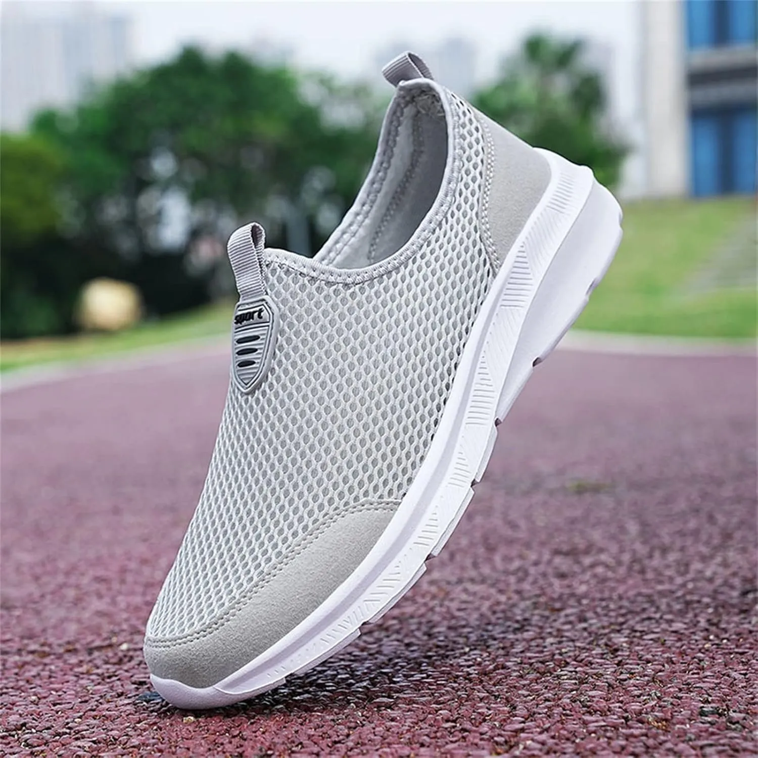 Lightweight Diabetic Shoes for Men Breathable and Light Outdoor Comfy Walking Shoe Soft Flat Soled Elderly Shoes