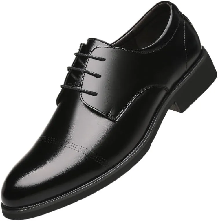 Luxury Banquet Dress Shoes Classic Office Business Leather Shoes Men's Casual Lace Up Brogue Oxfords