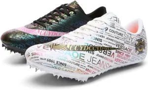 Maylrvjv Men's Women's Track and Field Shoes Racing Jumping Sprint Sneakers Professional Running Spikes Athletic Shoes
