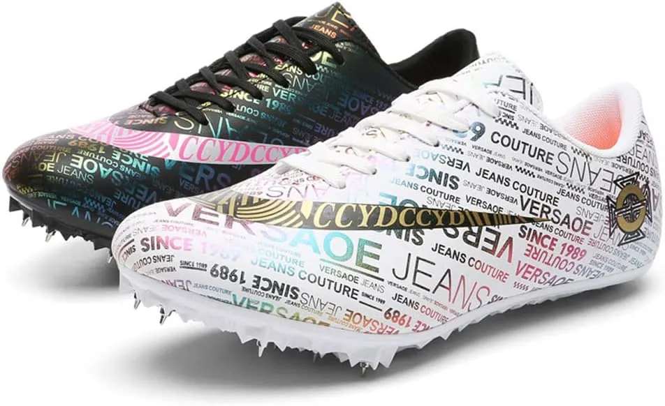 Maylrvjv Men's Women's Track and Field Shoes Racing Jumping Sprint Sneakers Professional Running Spikes Athletic Shoes