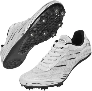 MEBAMY Track and Field Spike Shoes Breathable Lightweight Running Training Sneakers Anti-Slip Track Race Athletics Shoes