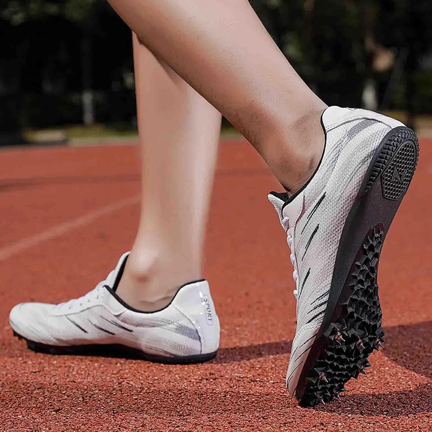 MEBAMY Track and Field Spike Shoes Breathable Lightweight Running Training Sneakers Anti-Slip Track Race Athletics Shoes