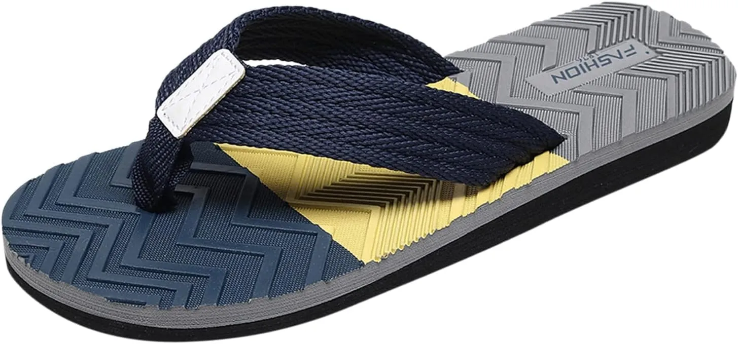 Men Classical Comfortable Flip Flop Fashion Sandals Slide Sandals Beach Slippers Skate Flip Flip Flops for Men Go Walk