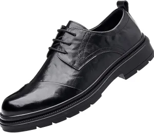 Men Dress Shoes, Breathable Casual Classic Business Luxury Round Toe Leather Shoes Moccasins for Male