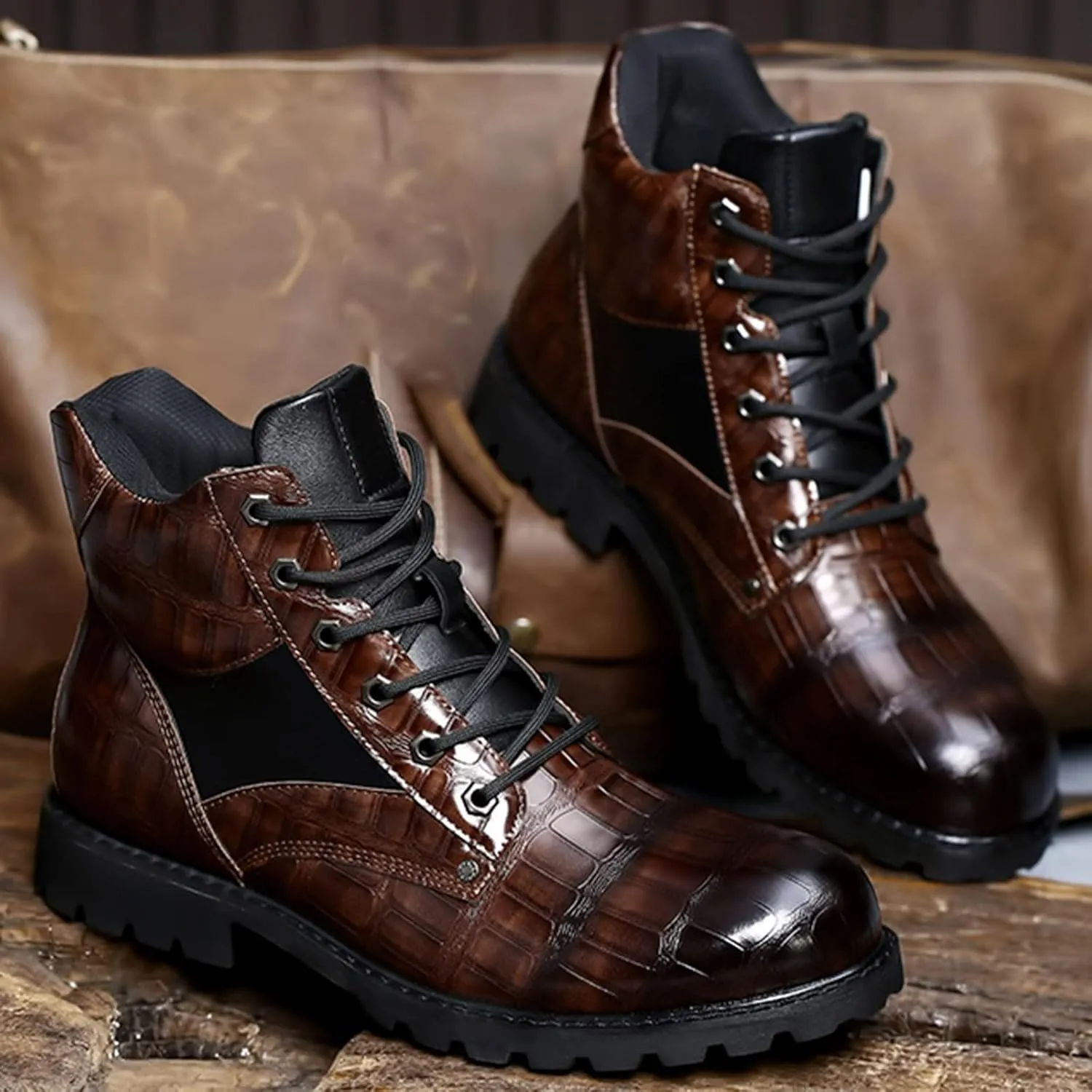 Men Formal Shoes Brown Mens Shoes Classic Business Leather Shoes Fashion Retro Casual Comfortable Lace Up Leather Shoes Business Casual Shoes Men Black Soles