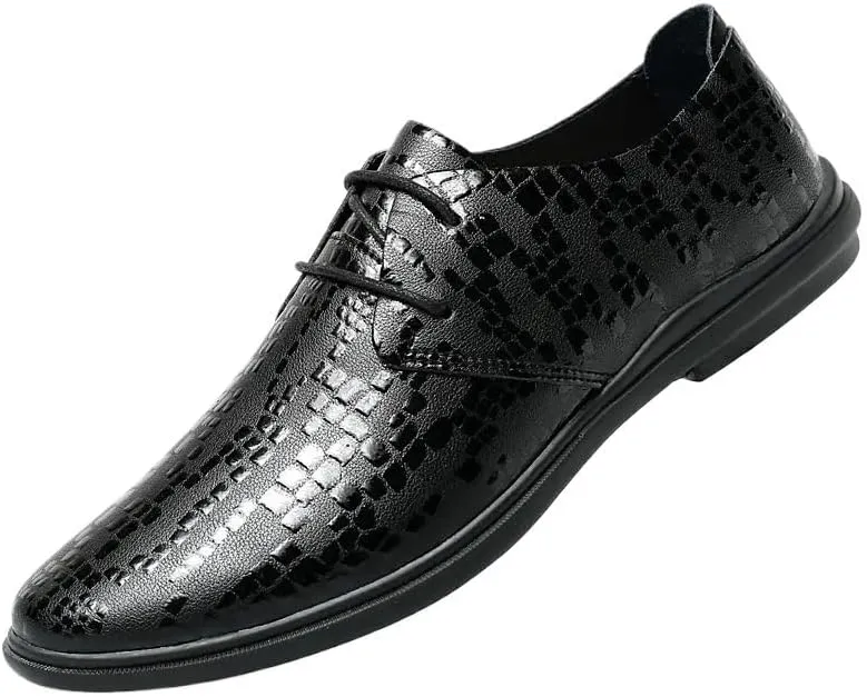 Men Formal Shoes, Leather Business Casual Shoes Men Dress Office Luxury Shoes Male Breathable Oxfords
