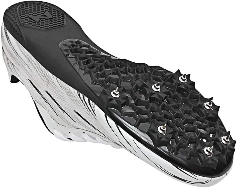 Men Spikes Track Shoes Sprint Youth Track and Field Shoes Professional Jumping Running Race Training Athletic Shoes Lightweight Breathable Sport Sneakers