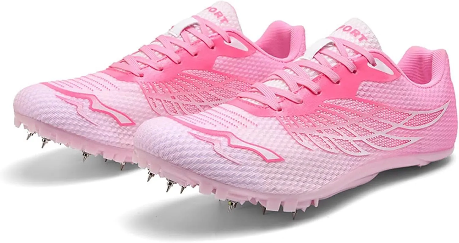Men Women Track and Field Nail Shoes Youth Professional Training Competition Athletics 8 Nails Spikes Sprint Sport Sneakers Breathable Mesh Sprint & Jumping Athletic Shoes