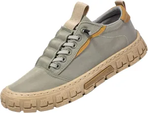 Men's Breathe Canvas Fashion Sneaker,Comfy Height Non-Slip Outdoor Travel Hiking Jogging Skateboarding Shoes