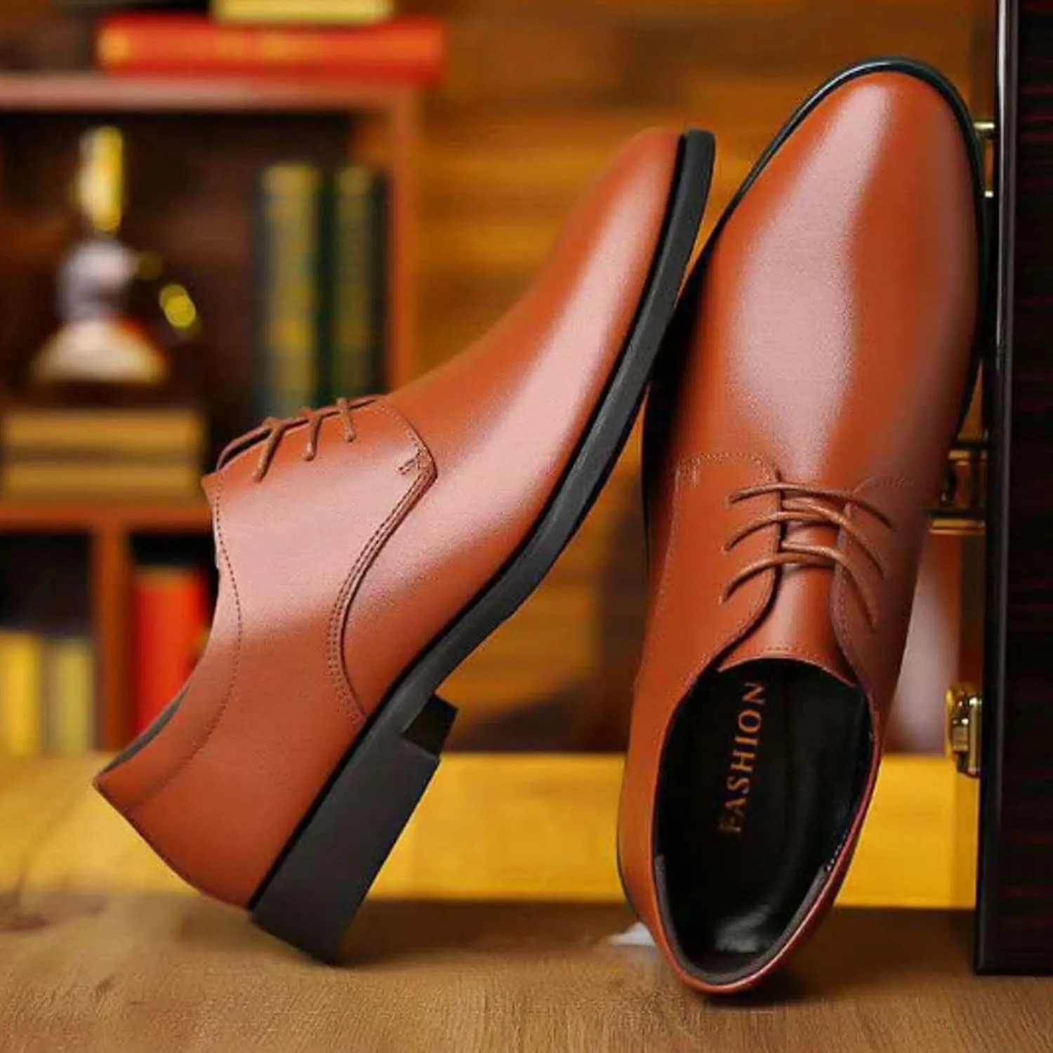 Men's Casual Dress Shoes Men's Comfortable and Stylish Business Banquet Pointed Toe Casual Leather Shoes