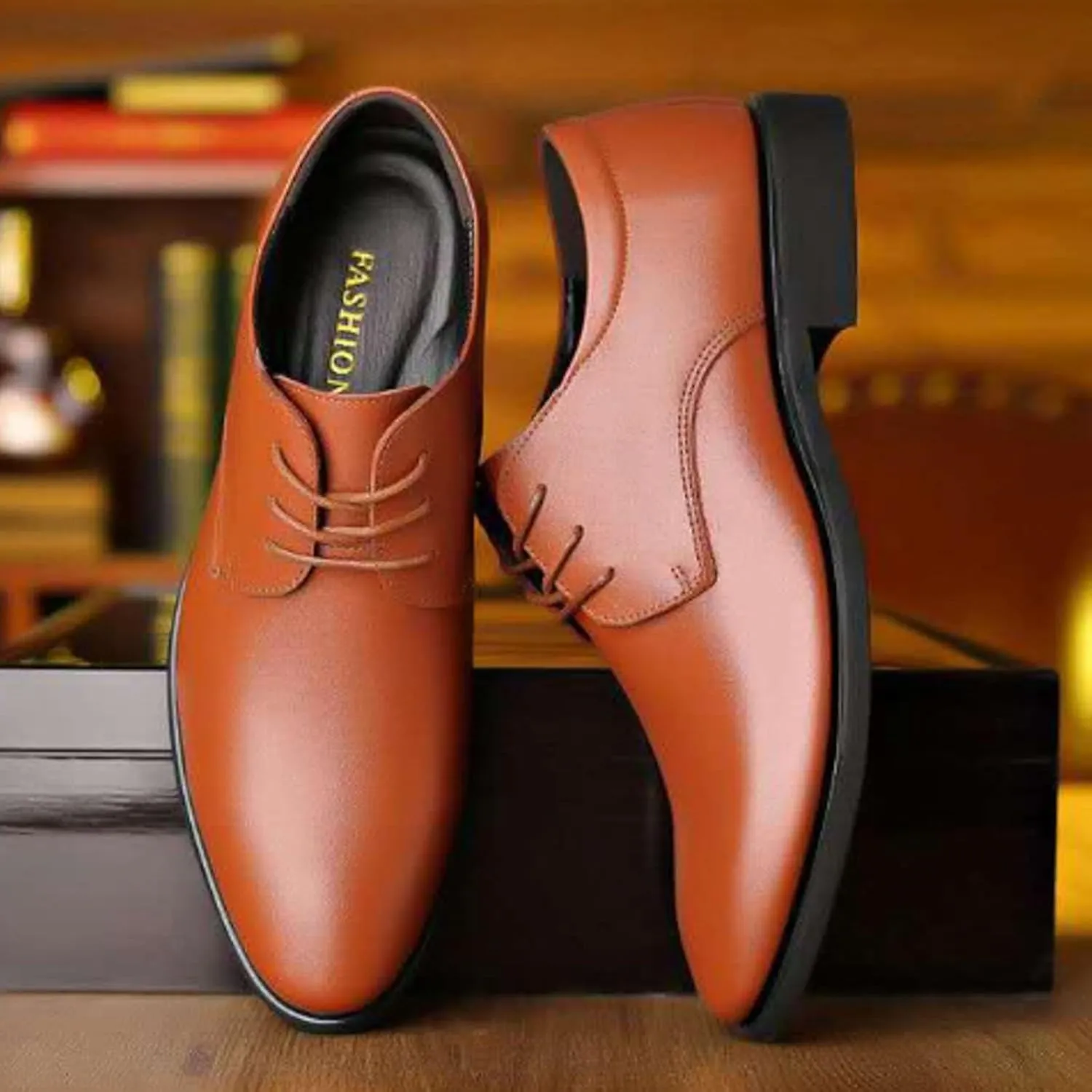 Men's Casual Dress Shoes Men's Comfortable and Stylish Business Banquet Pointed Toe Casual Leather Shoes