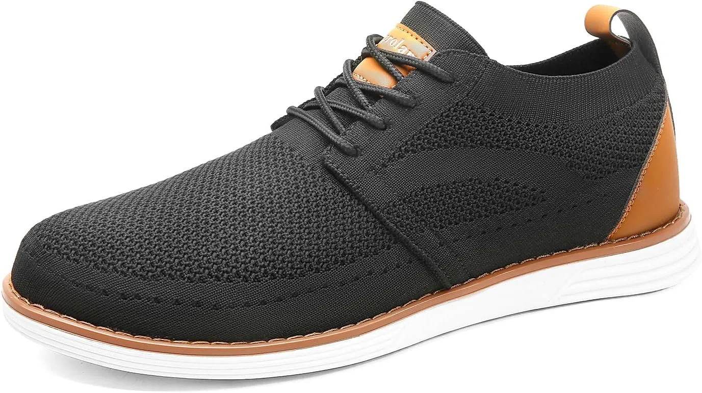 Men's Casual Shoes Comfortable Comfy Mesh Sneakers for Men Lightweight Dress Sneakers Fashion Walking Oxford