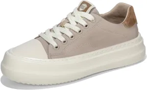 Mens Casual Shoes – Stylish Vegan Leather Men's Fashion Sneakers with Memory Foam Insole Trekking Casual Shoes