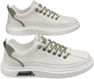 Men's Casual Shoes with Elastic Lace Breathable Skateboard Shoes, Comfy for Outdoor Walking Traveling All Seasons