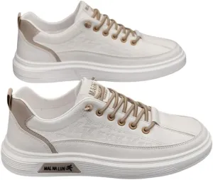 Men's Casual Shoes with Elastic Lace Breathable Skateboard Shoes, Comfy for Outdoor Walking Traveling All Seasons