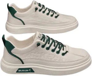 Men's Casual Shoes with Elastic Lace Breathable Skateboard Shoes, Comfy for Outdoor Walking Traveling All Seasons