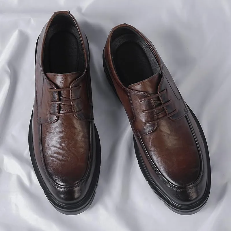 Mens Dress Shoes Luxury Breathable Elegant Slip On Loafer Leather Formal Business Casual Comfortable Dress Shoes