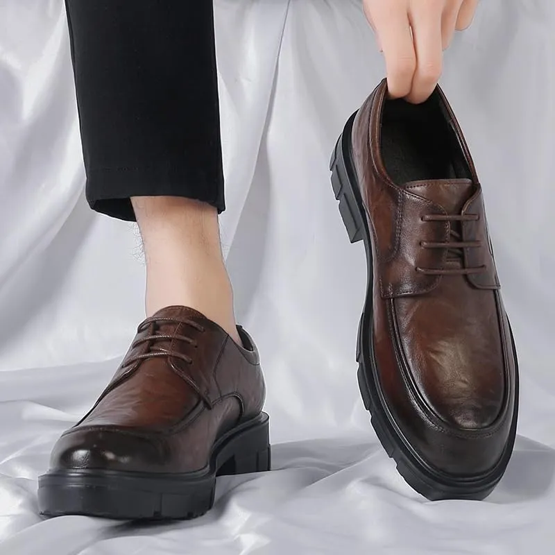 Mens Dress Shoes Luxury Breathable Elegant Slip On Loafer Leather Formal Business Casual Comfortable Dress Shoes
