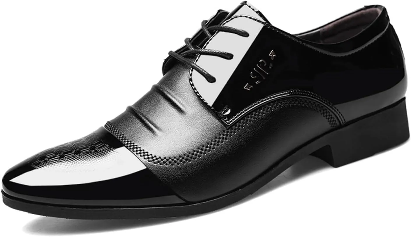 Men's Dress Shoes Modern Patchwork Design Oxfords Formal Casual Business Wedding Work Lace Up Derby Shoes