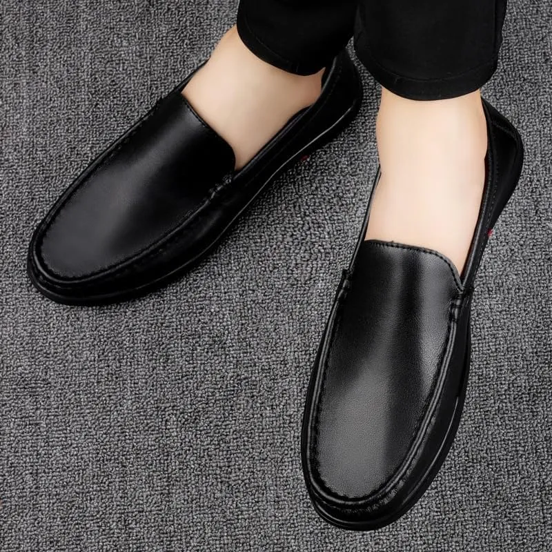Men's Leather Loafers Fashionable Luxury Banquet Party Dress Shoes Comfortable Slip-On Moccasin Driving Loafers