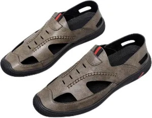 Men's New Mesh Breathable Outdoor Quick Drying Leather Shoes, Business Casual Sports Outdoor Shoes,Lightweight Wide Edition Walking Shoes Wading ShoesFashionable Sports Shoes
