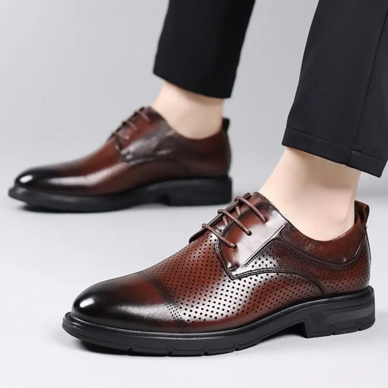 Mens Oxfords Shoes Luxury Retro Dress Shoes Classic Prom Wedding Business Office Dress Shoes
