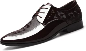 Men's Patent Leather Dress Shoes Oxfords Formal Business Derbys Classic Wedding Shoes Suit Tuxedo Shoes
