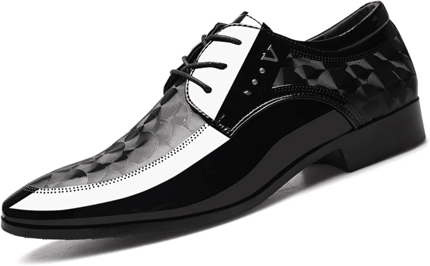 Men's Patent Leather Dress Shoes Oxfords Formal Business Derbys Classic Wedding Shoes Suit Tuxedo Shoes