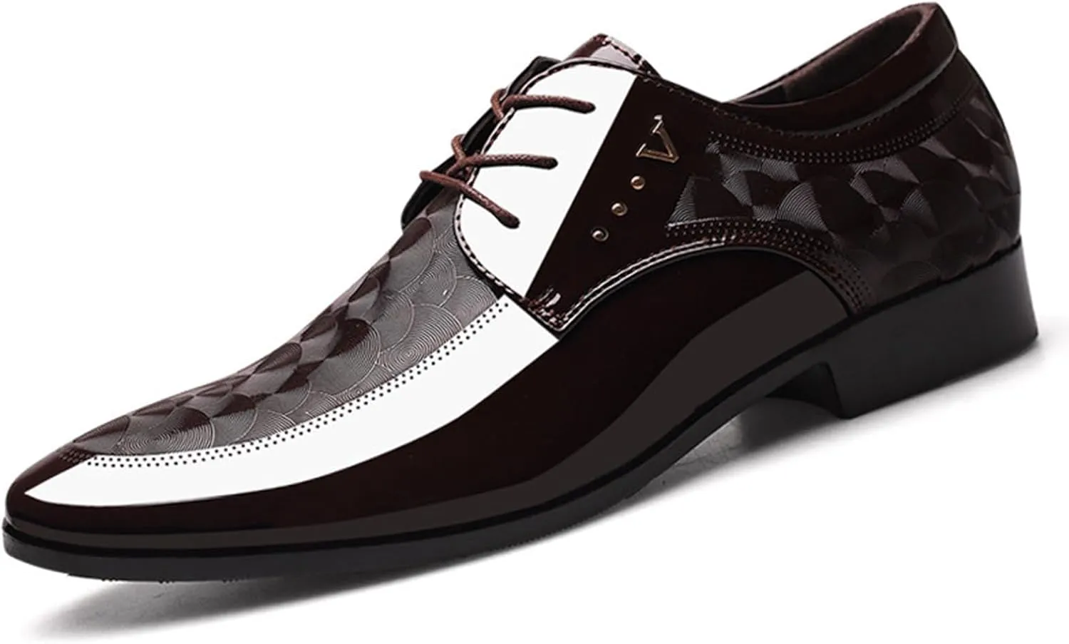 Men's Patent Leather Dress Shoes Oxfords Formal Business Derbys Classic Wedding Shoes Suit Tuxedo Shoes