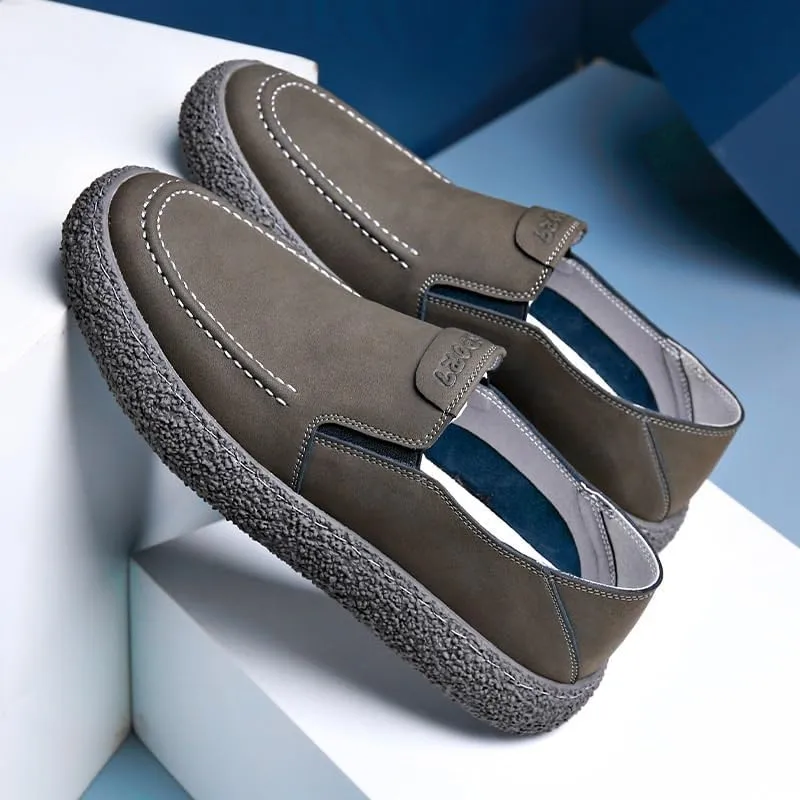 Men's Patent Leather Platform Loafers Comfy Non Slip Durable Rubber Sole Formal Shoes for Formal Business Office Church