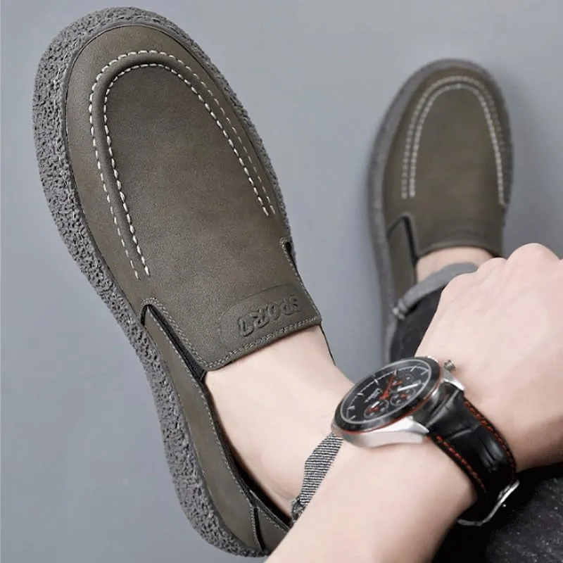 Men's Patent Leather Platform Loafers Comfy Non Slip Durable Rubber Sole Formal Shoes for Formal Business Office Church