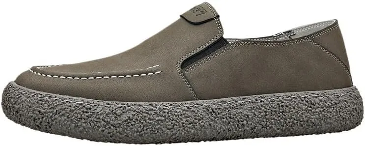 Men's Patent Leather Platform Loafers Comfy Non Slip Durable Rubber Sole Formal Shoes for Formal Business Office Church