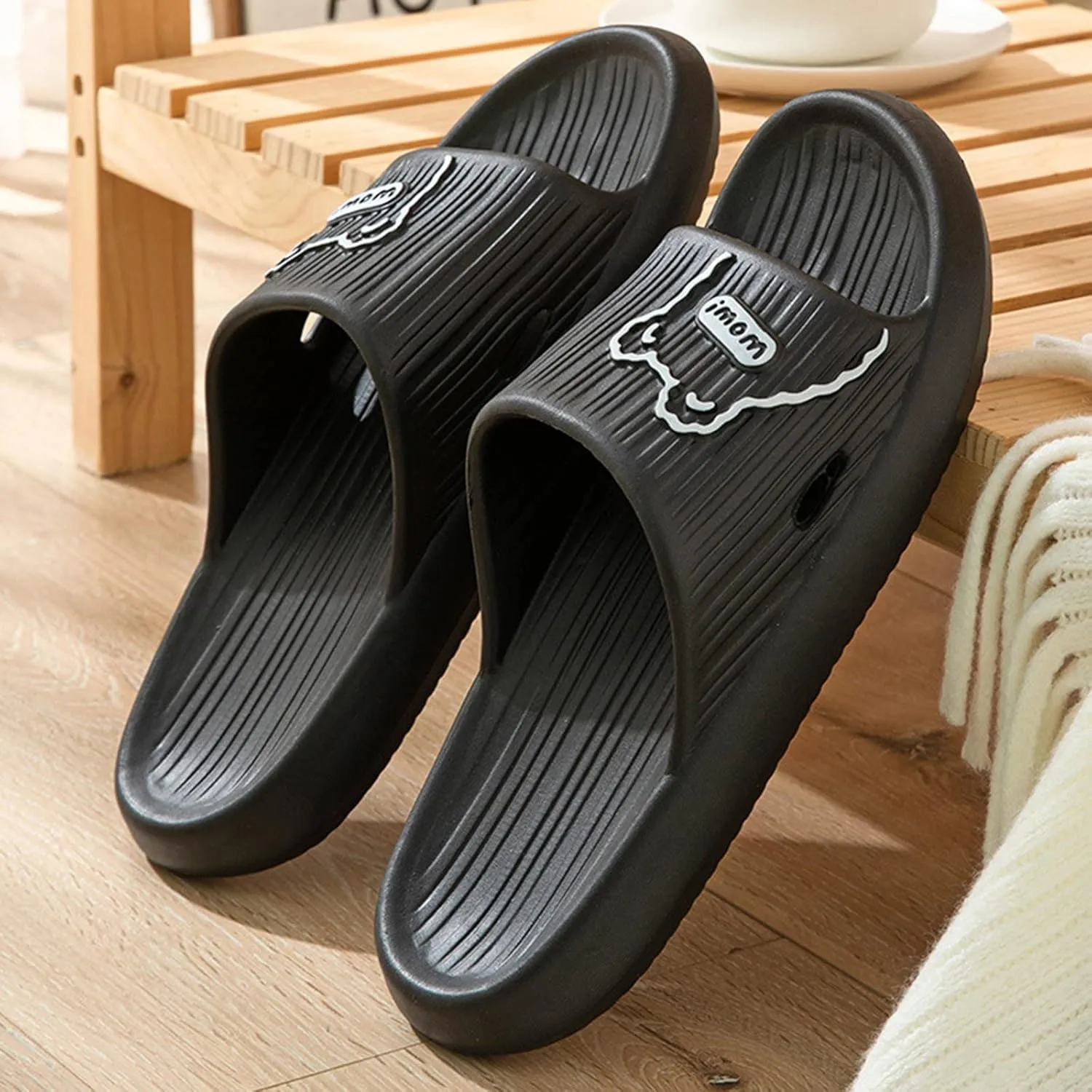 Mens Shower Shoes Womens Slides Cloud Slippers for Men Shower Shoes Women Ultimate Comfort Dorms Open Toe Slippers