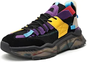 Men's Stylish Color Blocked Athletic Shoes Anti Slip Breathable and Shock Absorbing Suitable for Running Basketball Walking Daily Casual Wear and Fitness