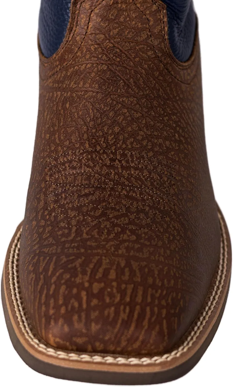 Mens Western Cowboy Boots, Fashionable Embroidered Full Grain Leather, Square Toe Pull-On, 4-Layer Composite Sole, Slip-Resistant Work & Riding Boots