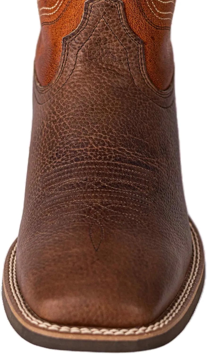 Mens Western Cowboy Boots, Fashionable Embroidered Full Grain Leather, Square Toe Pull-On, 4-Layer Composite Sole, Slip-Resistant Work & Riding Boots