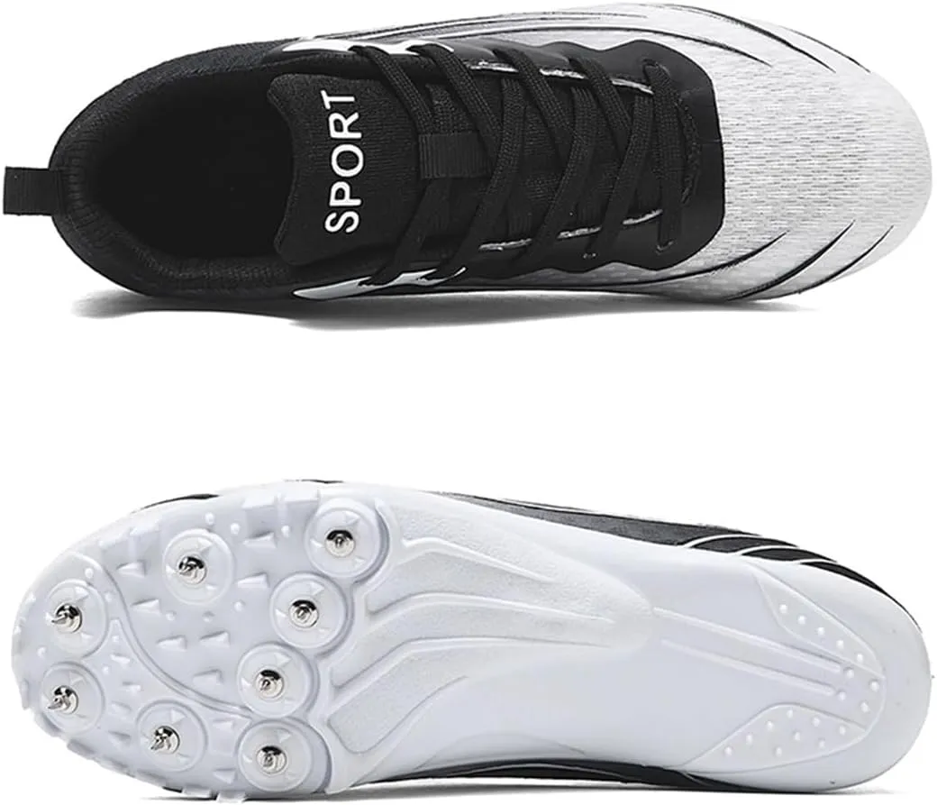 Men's Women's Track & Field Shoes, Lightweight Racing Jumping Sneakers Non Slip Hurdling Athletic Shoes
